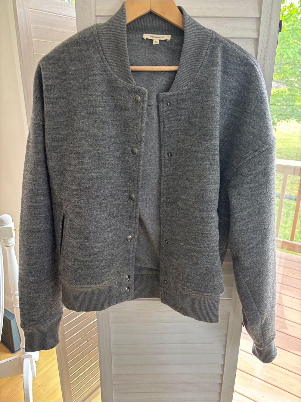 Madewell Women’s Wool Bomber Jacket Sz XL NWOT